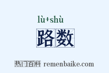 路数是什么意思的图片